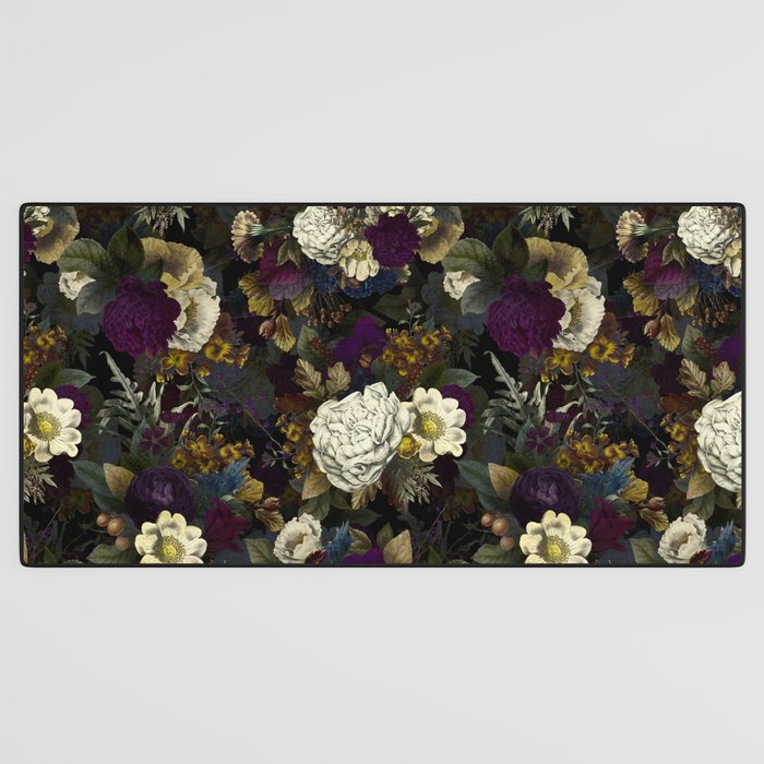 Dutch Vintage Midnight Flower Garden  Desk Mat Gallery Image 3