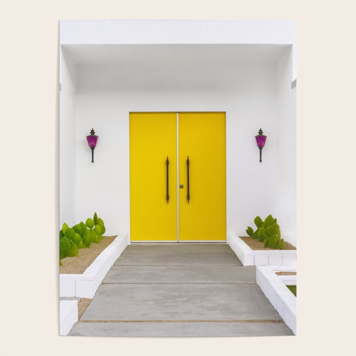 Yellow Doors on a Mid-Century Modern Home - Palm Springs Poster Gallery Image 4