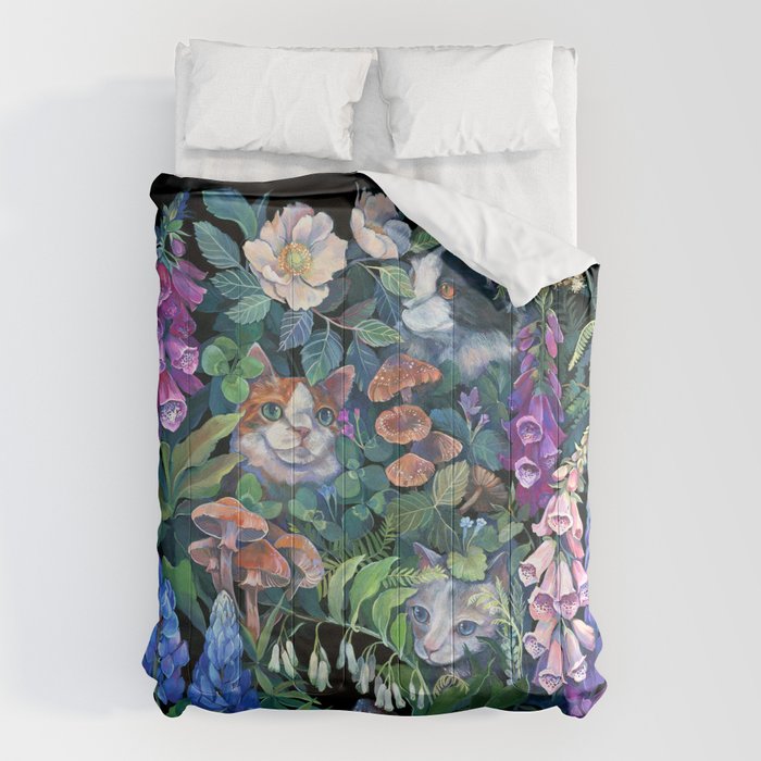 Cats Flower Garden Comforter Gallery Image 1