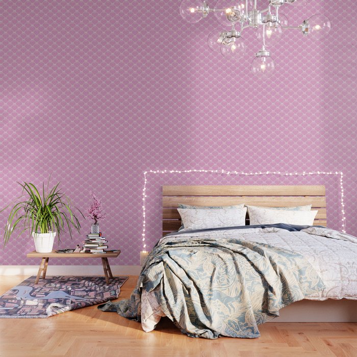Bows & Ribbons Pattern LIII Y2K Fuchsia Pink Wallpaper Gallery Image 3