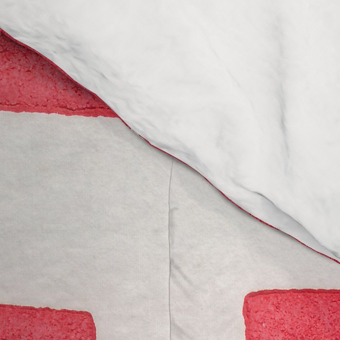 Red Abstract Shapes / Linocut Print Comforter Gallery Image 4