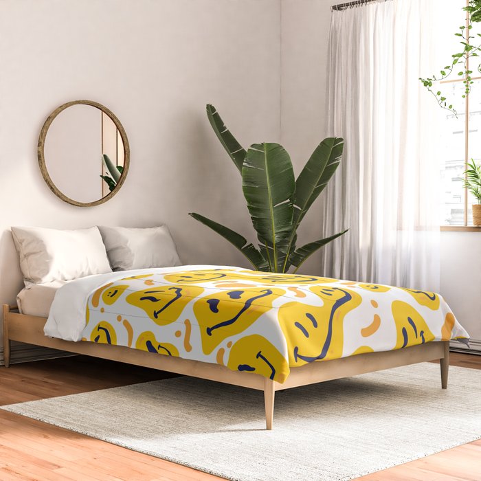 Yellow Dripping Smiley Faces Comforter Gallery Image 2