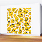 Yellow Dripping Smiley Faces Wall Mural Gallery Image 2