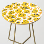 Yellow Dripping Smiley Faces Side Table Gallery Image 2