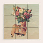 Flower-ism - Bouquet Pot Head Wood Wall Art Gallery Image 1