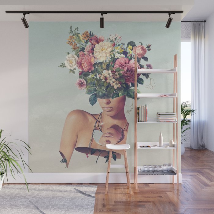Flower-ism - Bouquet Pot Head Wall Mural Gallery Image 1