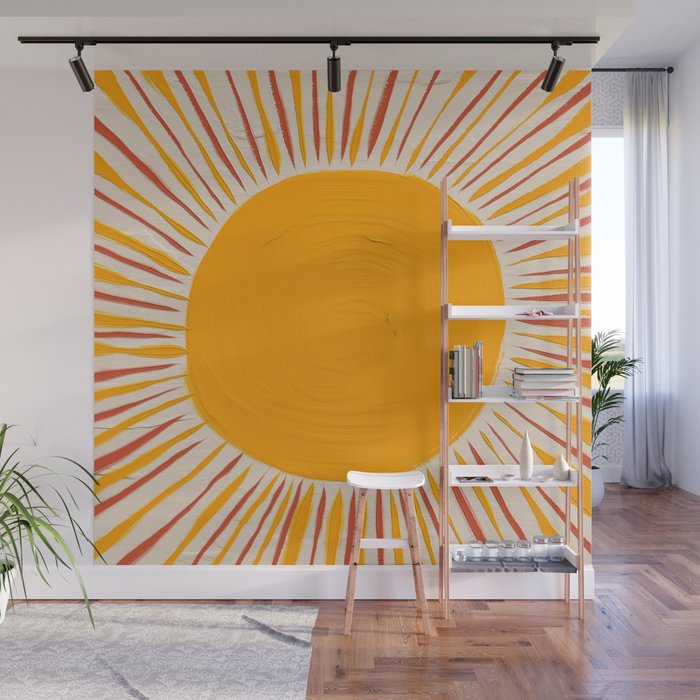 Retro Sunrise Wall Mural Gallery Image 1