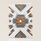 Urban Tribal Pattern No.8 - Aztec - Wood Stationery Card Gallery Image 2