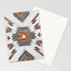 Urban Tribal Pattern No.8 - Aztec - Wood Stationery Card Gallery Image 2