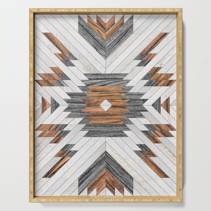 Urban Tribal Pattern No.8 - Aztec - Wood Serving Tray Gallery Image 1