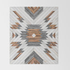 Urban Tribal Pattern No.8 - Aztec - Wood Throw Blanket Gallery Image 2