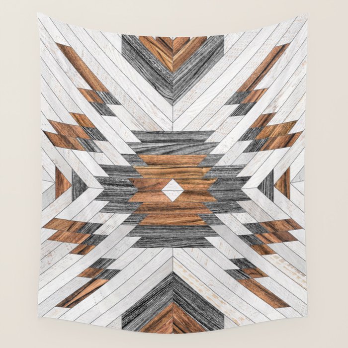 Urban Tribal Pattern No.8 - Aztec - Wood Wall Tapestry Gallery Image 4