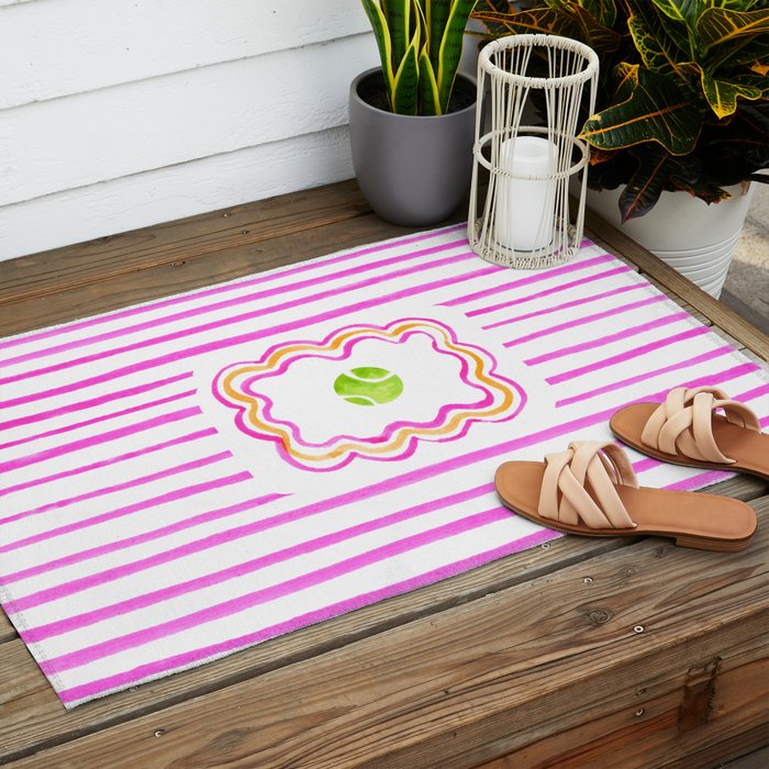 Tennis Ball Outdoor Rug Gallery Image 2