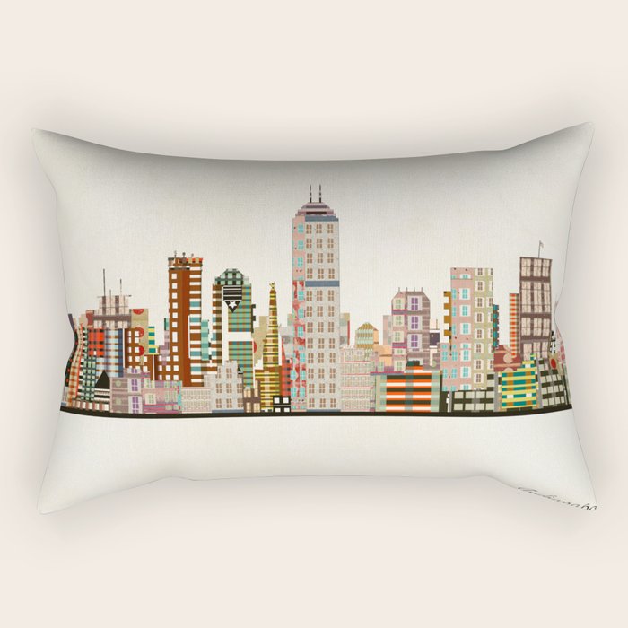indianapolis indiana skyline Rectangular Pillow Gallery Image 2