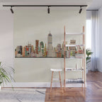 indianapolis indiana skyline Wall Mural Gallery Image 1