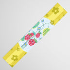 Sweet Strawberry Plant Friends in Yellow & Pink Table Runner Gallery Image 3