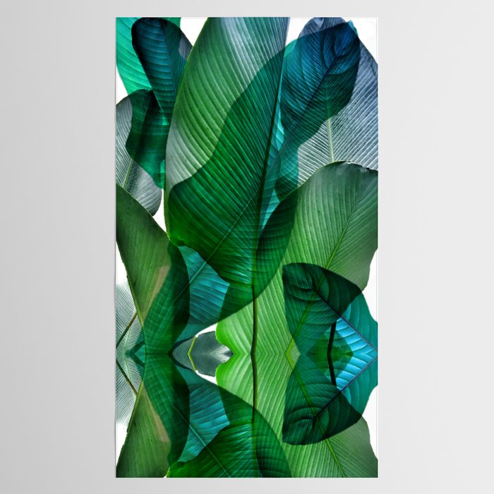 Palm leaf jungle Bali banana palm frond greens Tablecloth Gallery Image 2