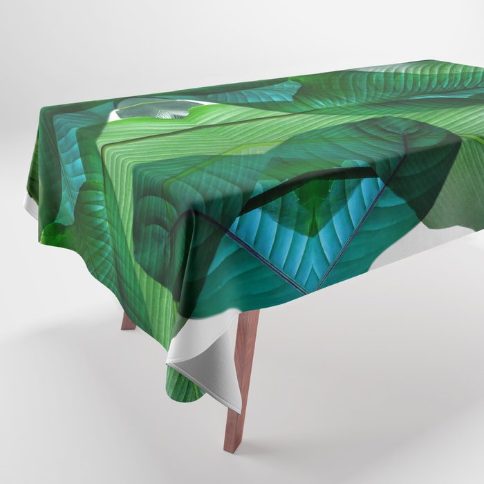 Palm leaf jungle Bali banana palm frond greens Tablecloth Gallery Image 1