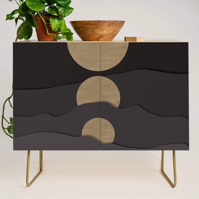 Golden moon phases  Credenza Gallery Image 1
