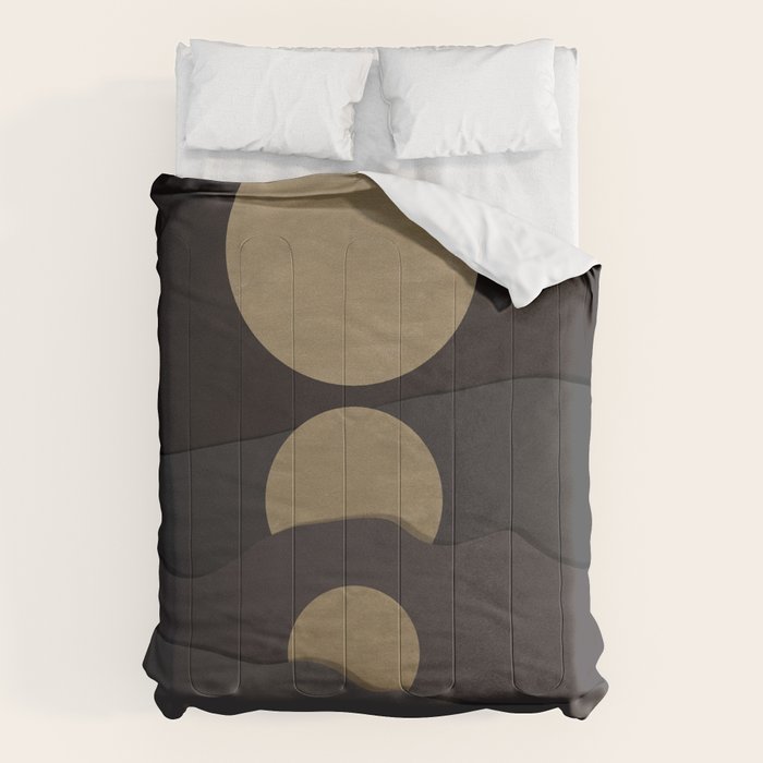 Golden moon phases  Comforter Gallery Image 6