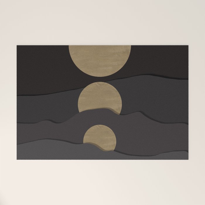 Golden moon phases  Welcome Mat Gallery Image 1