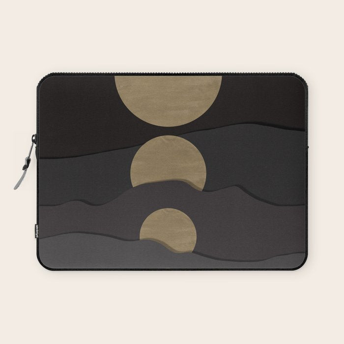 Golden moon phases  Laptop Sleeve Gallery Image 1
