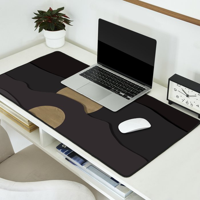 Golden moon phases  Desk Mat Gallery Image 2