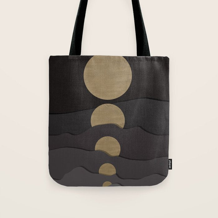 Golden moon phases  Tote Bag Gallery Image 1