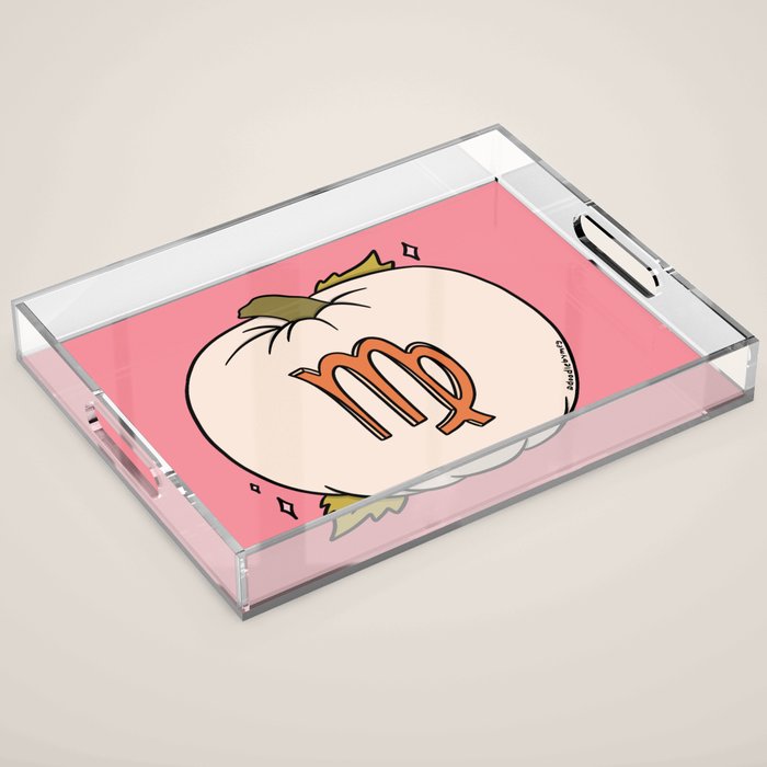 Virgo Pumpkin Acrylic Tray Gallery Image 1