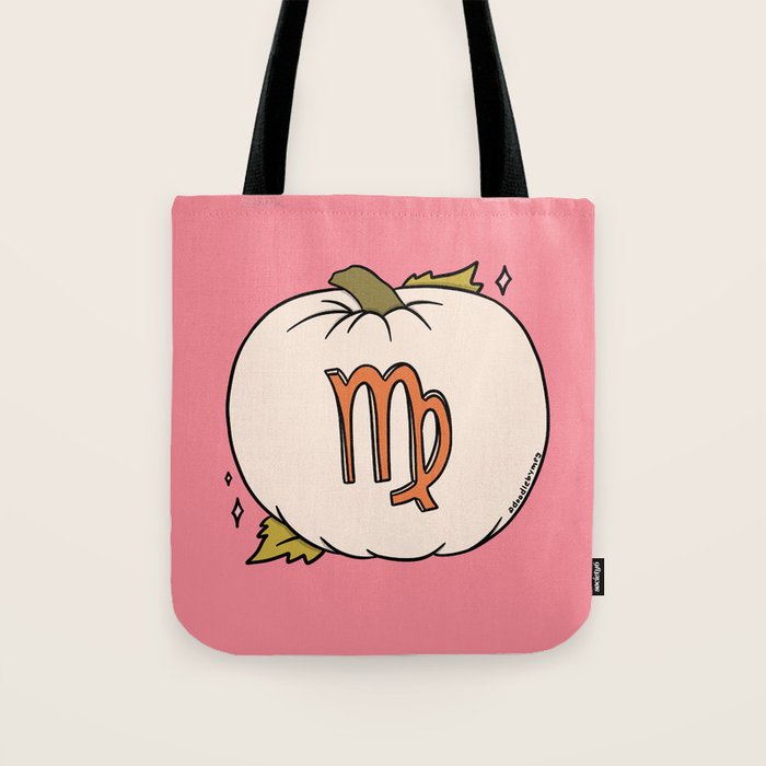 Virgo Pumpkin Tote Bag Gallery Image 1