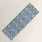 Blue Daisy Tile Yoga Mat Gallery Image 1