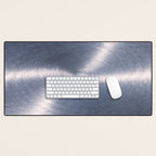Silver Metallic Stainless Steel Pattern Desk Mat Gallery Image 1