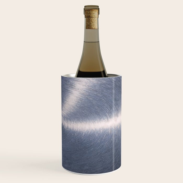 Silver Metallic Stainless Steel Pattern Wine Chiller Gallery Image 3