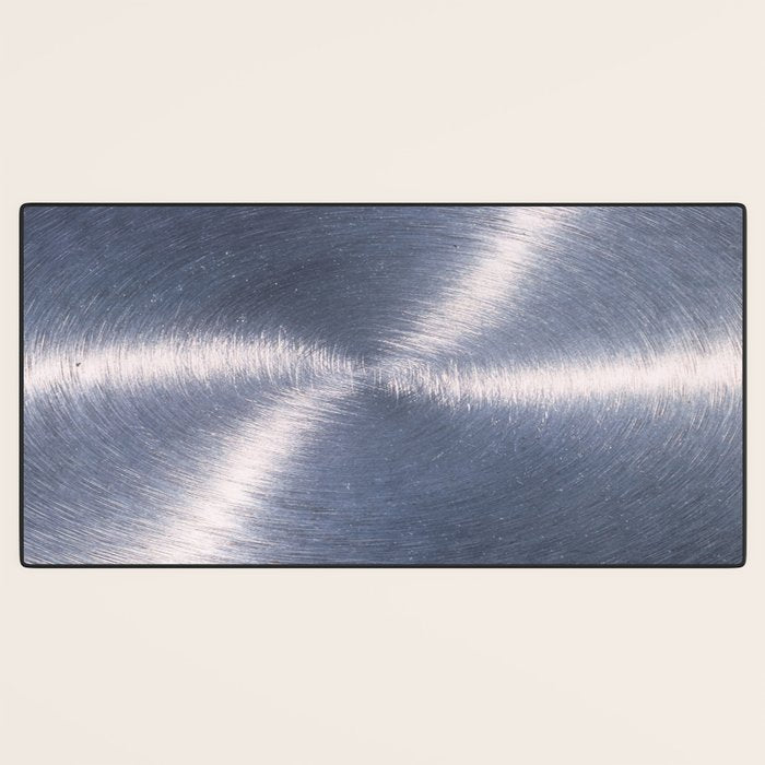 Silver Metallic Stainless Steel Pattern Desk Mat Gallery Image 3
