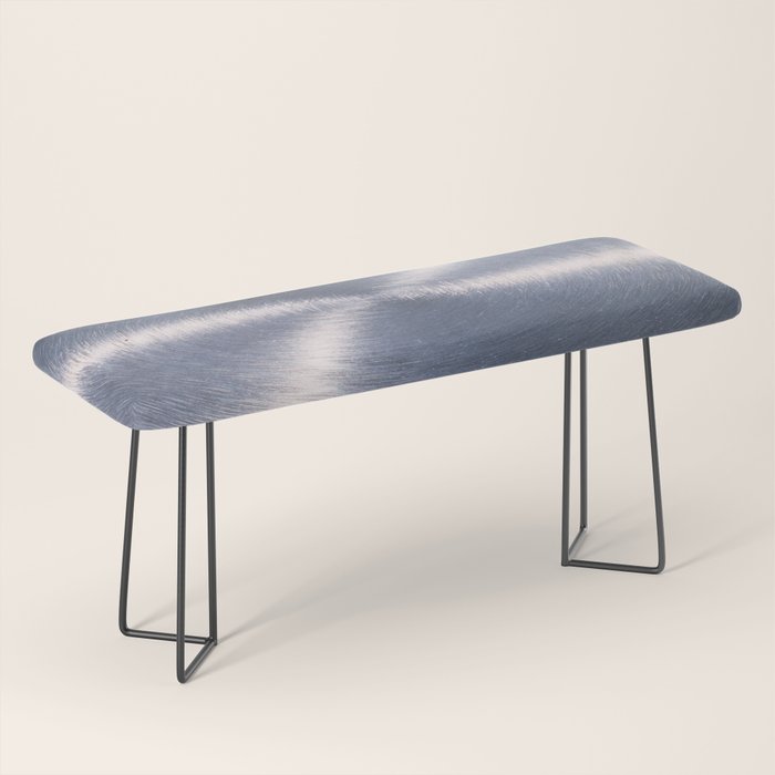 Silver Metallic Stainless Steel Pattern Bench Gallery Image 1