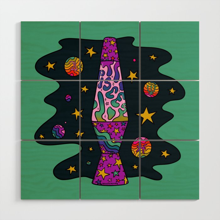 Pisces Lava Lamp Wood Wall Art Gallery Image 1