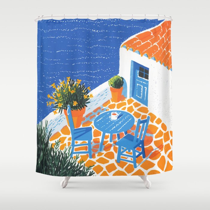 Coffee with a view Shower Curtain Gallery Image 1