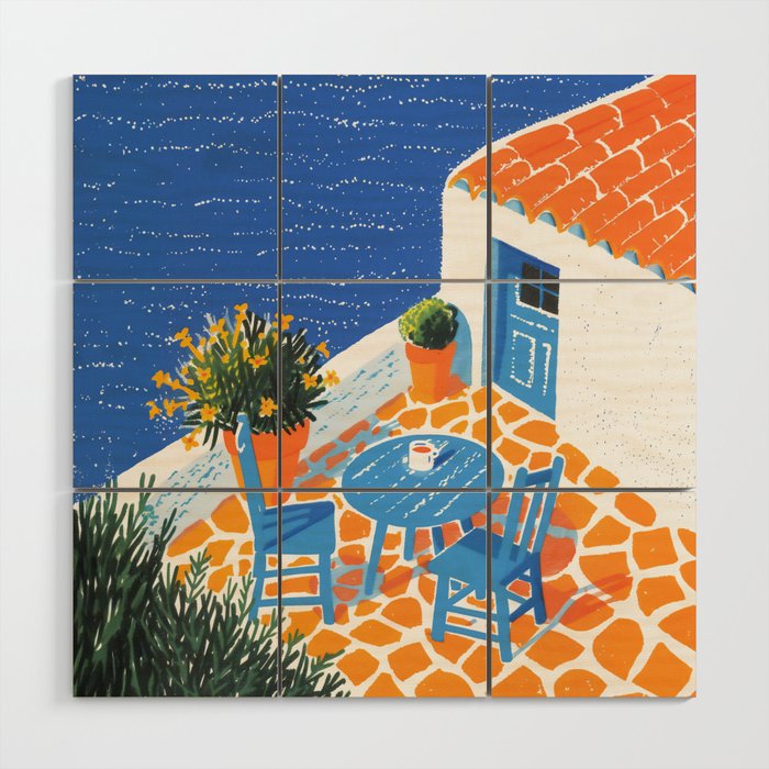 Coffee with a view Wood Wall Art Gallery Image 1