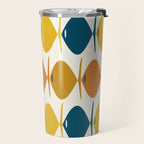 Retro Fish Mid Century Modern Multicolor Abstract Pattern Travel Mug Gallery Image 2