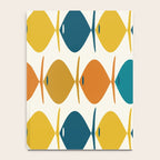Retro Fish Mid Century Modern Multicolor Abstract Pattern Notebook Gallery Image 4