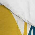 Retro Fish Mid Century Modern Multicolor Abstract Pattern Comforter Gallery Image 4