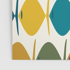 Retro Fish Mid Century Modern Multicolor Abstract Pattern Poster Gallery Image 3