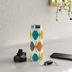 Retro Fish Mid Century Modern Multicolor Abstract Pattern Water Bottle Gallery Image 4