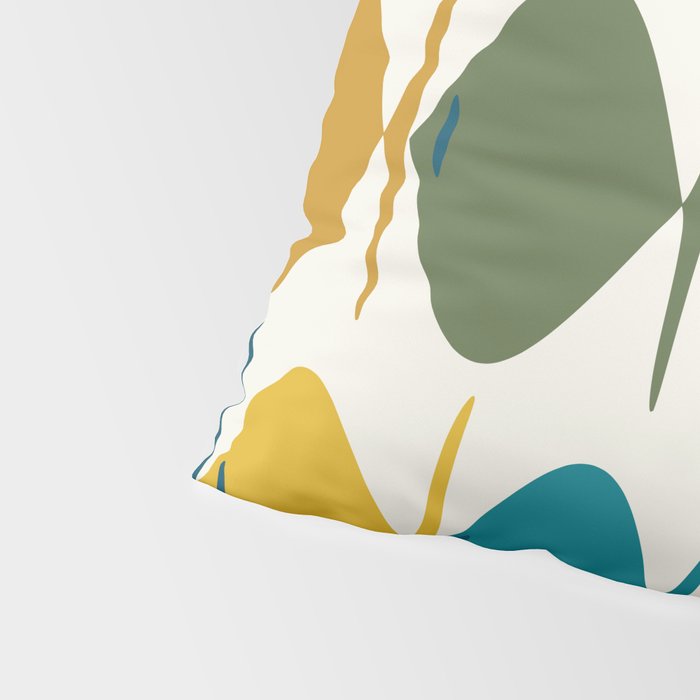 Retro Fish Mid Century Modern Multicolor Abstract Pattern Pillow Sham Gallery Image 4