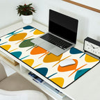 Retro Fish Mid Century Modern Multicolor Abstract Pattern Desk Mat Gallery Image 2