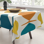 Retro Fish Mid Century Modern Multicolor Abstract Pattern Tablecloth Gallery Image 3