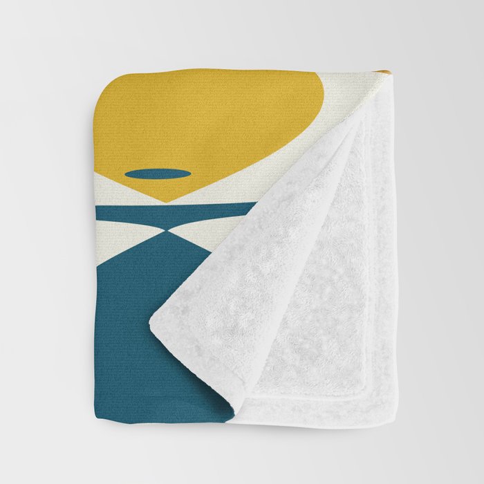 Retro Fish Mid Century Modern Multicolor Abstract Pattern Throw Blanket Gallery Image 3