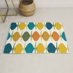 Retro Fish Mid Century Modern Multicolor Abstract Pattern Rug Gallery Image 1