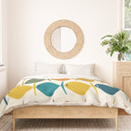Retro Fish Mid Century Modern Multicolor Abstract Pattern Duvet Cover Gallery Image 3