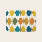 Retro Fish Mid Century Modern Multicolor Abstract Pattern Bath Mat Gallery Image 1